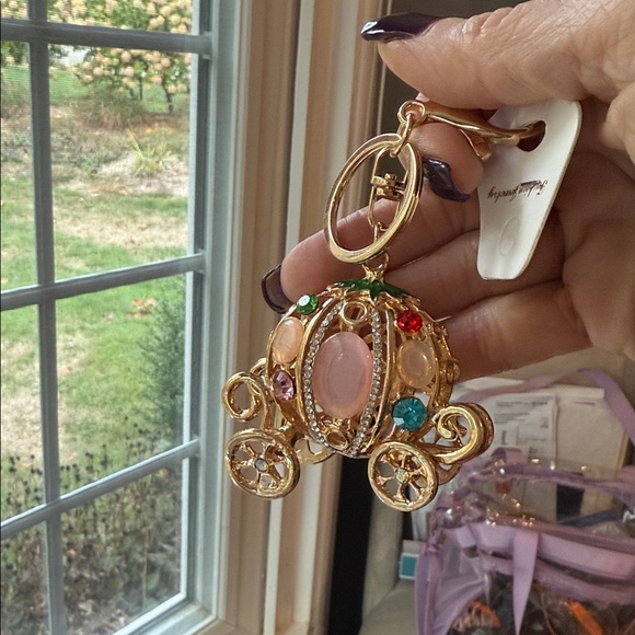 Gold rhinestone gem, crystal pumpkin bag, charm - Picture 4 of 5